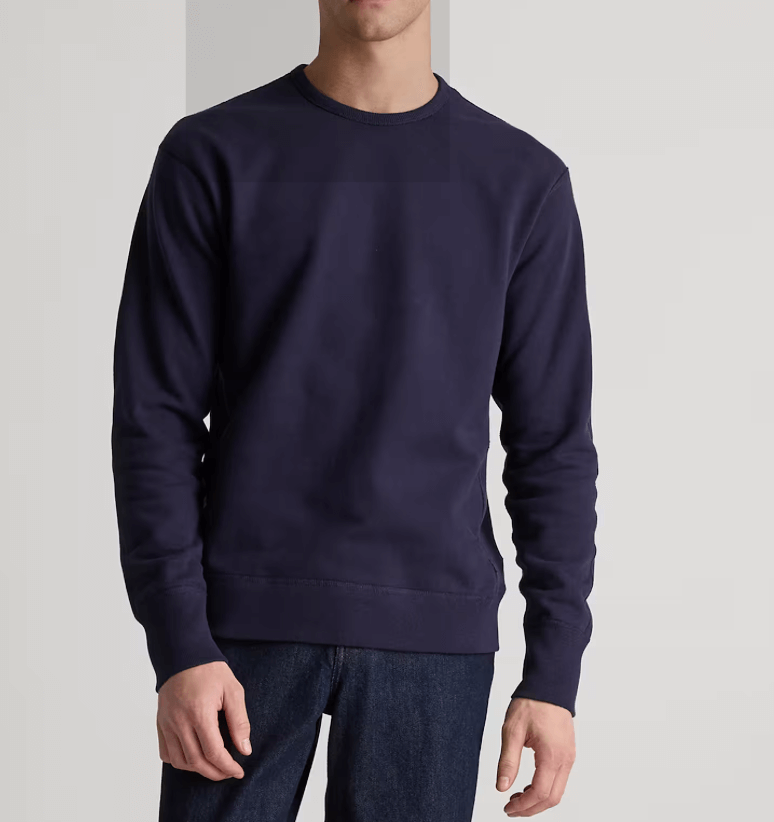  Organic Midweight French Terry Crewneck Smart-Casual Outfits for Men